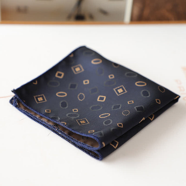 Pochette de costume élégante à motif floral rétro pour homme
