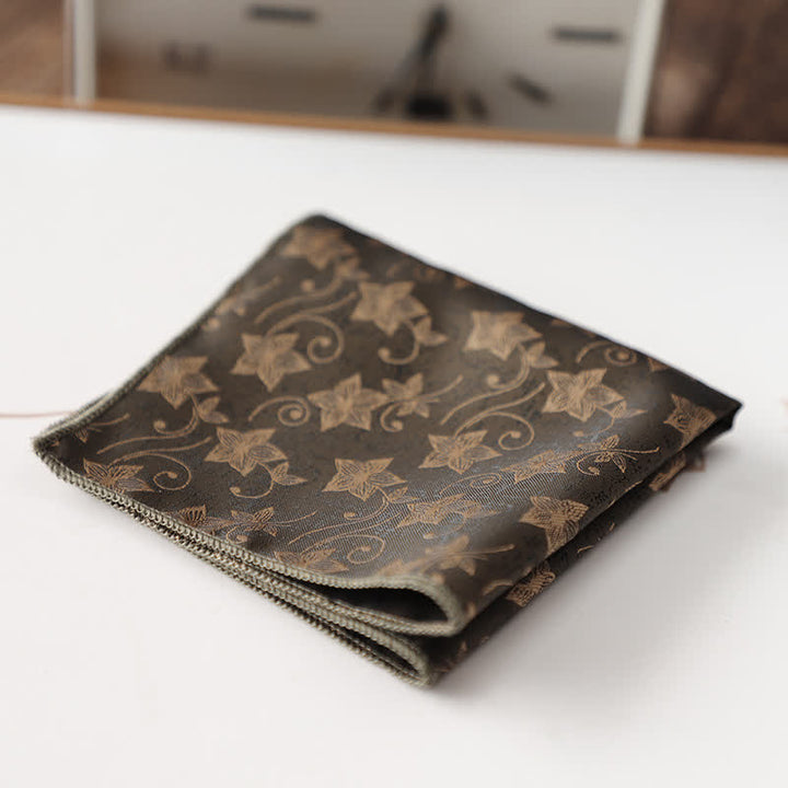 Pochette de costume élégante à motif floral rétro pour homme
