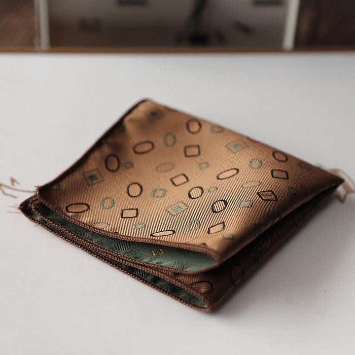 Pochette de costume élégante à motif floral rétro pour homme