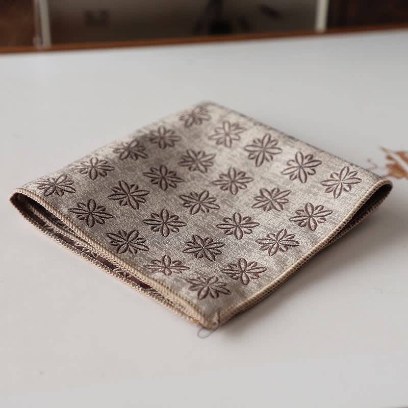 Pochette de costume élégante à motif floral rétro pour homme