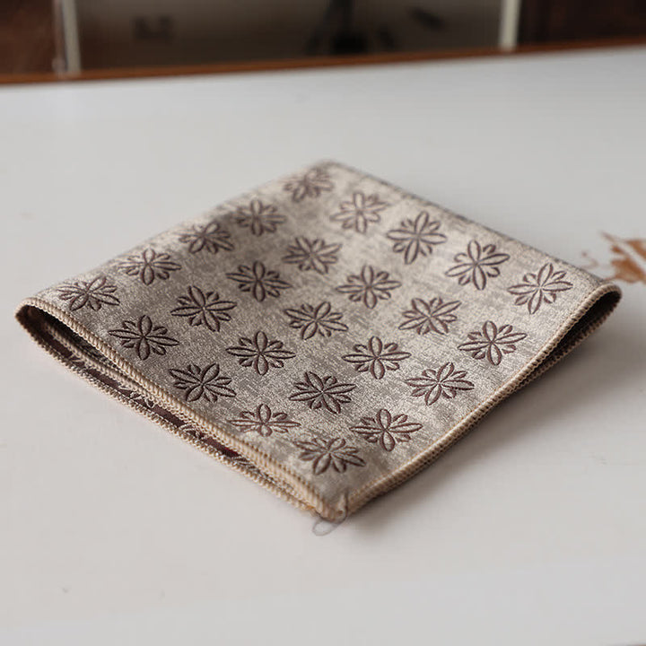 Pochette de costume élégante à motif floral rétro pour homme