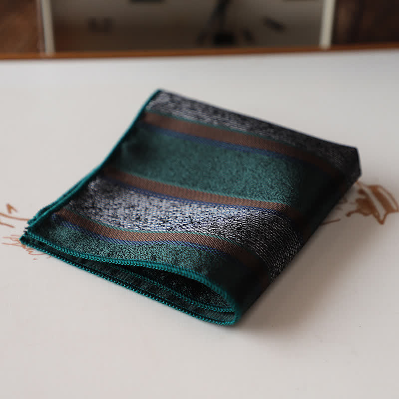 Pochette de costume élégante à motif floral rétro pour homme