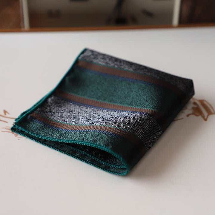 Pochette de costume élégante à motif floral rétro pour homme