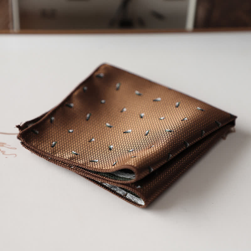 Pochette de costume élégante à motif floral rétro pour homme