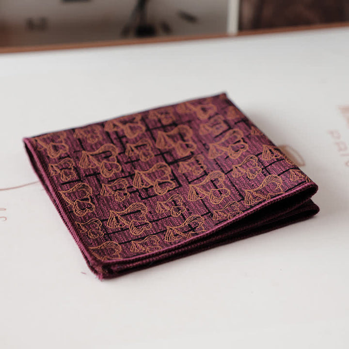 Pochette de costume élégante à motif floral rétro pour homme