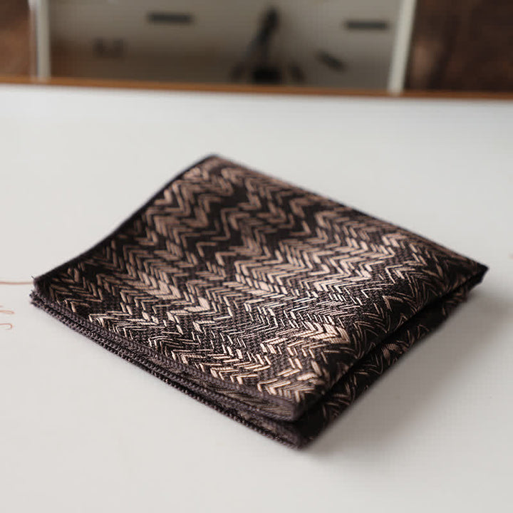 Pochette de costume élégante à motif floral rétro pour homme