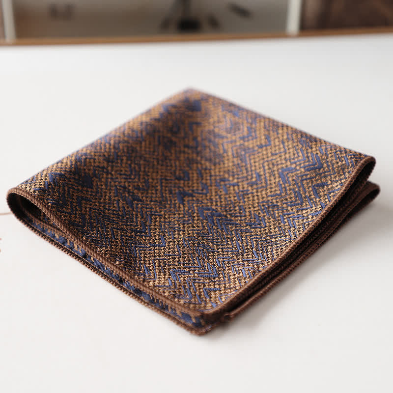 Pochette de costume élégante à motif floral rétro pour homme