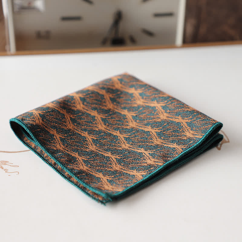 Pochette de costume élégante à motif floral rétro pour homme