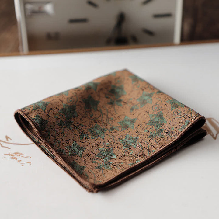 Pochette de costume élégante à motif floral rétro pour homme
