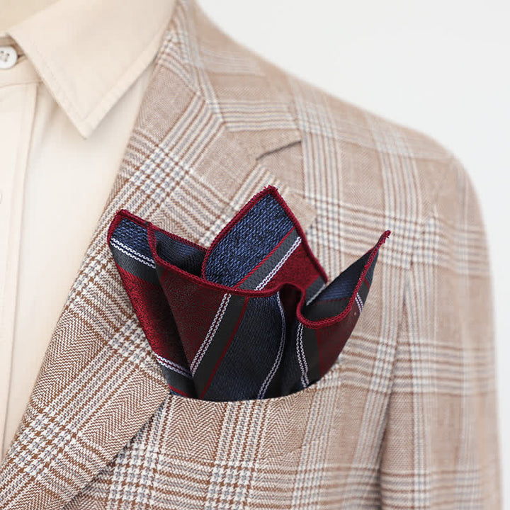 Pochette de costume élégante à motif floral rétro pour homme