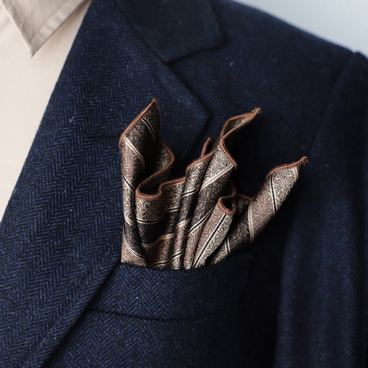 Magnifique pochette à pois rayée pour homme