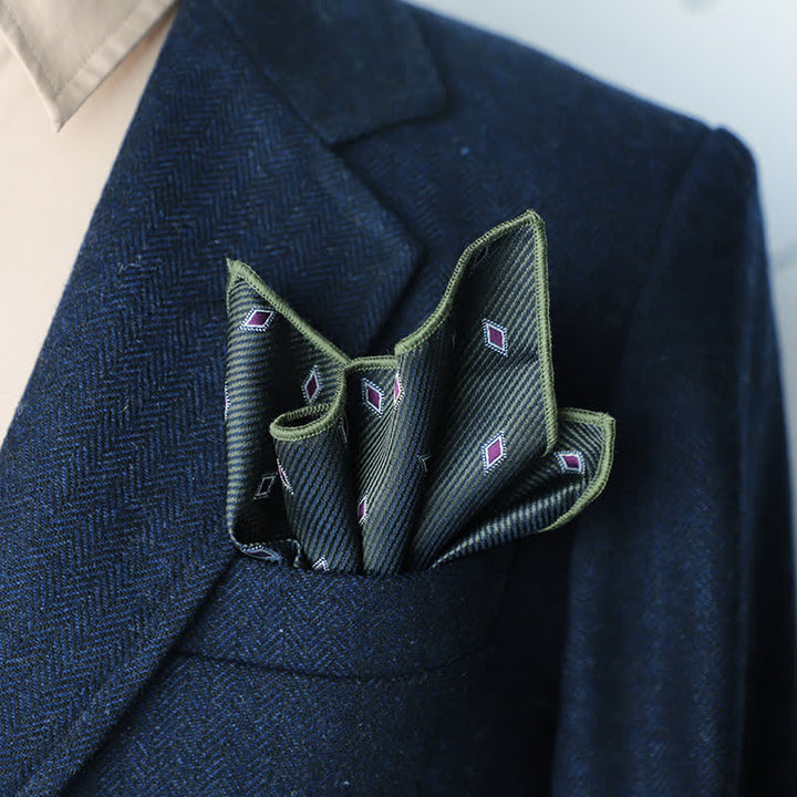 Magnifique pochette à pois rayée pour homme