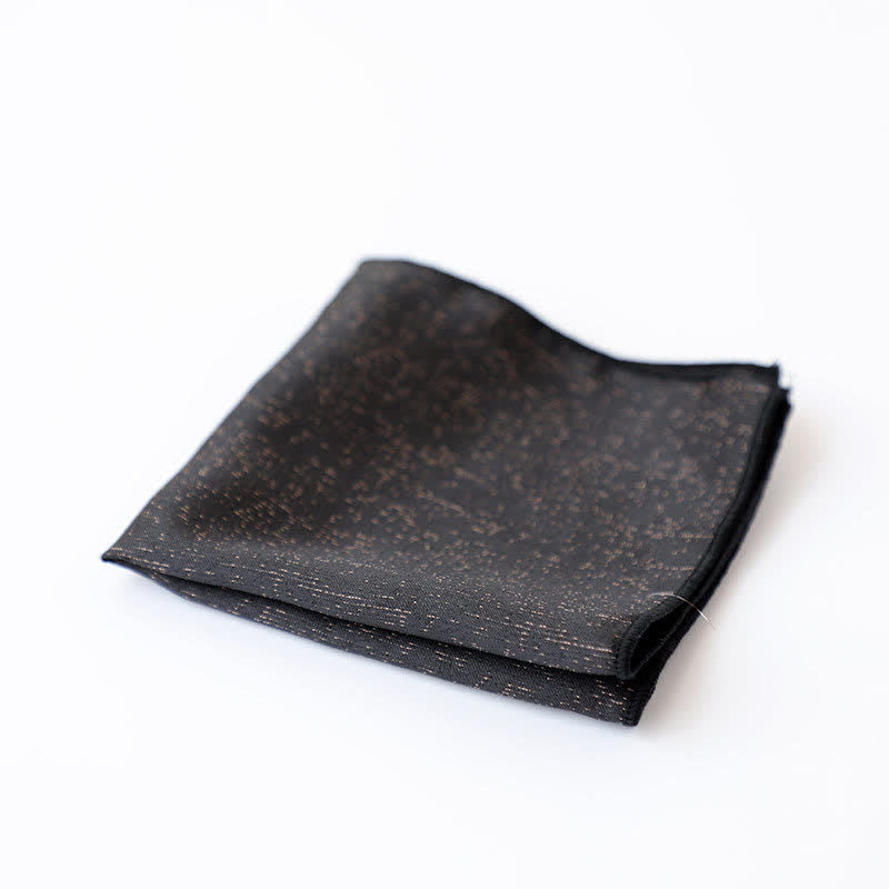 Pochette de costume à motif sombre subtil de couleur unie pour homme