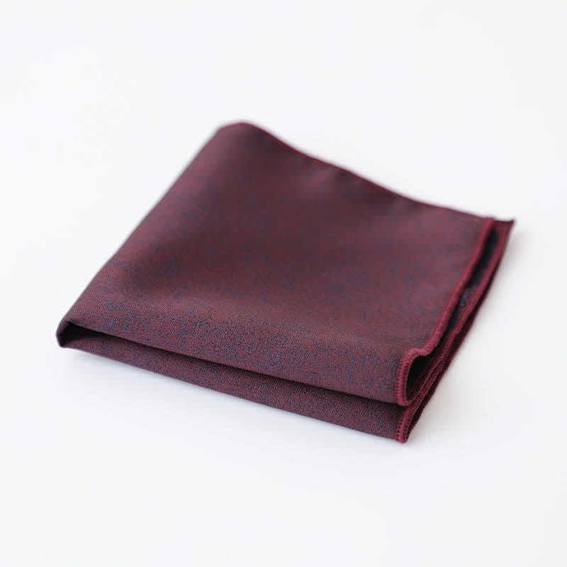 Pochette de costume à motif sombre subtil de couleur unie pour homme