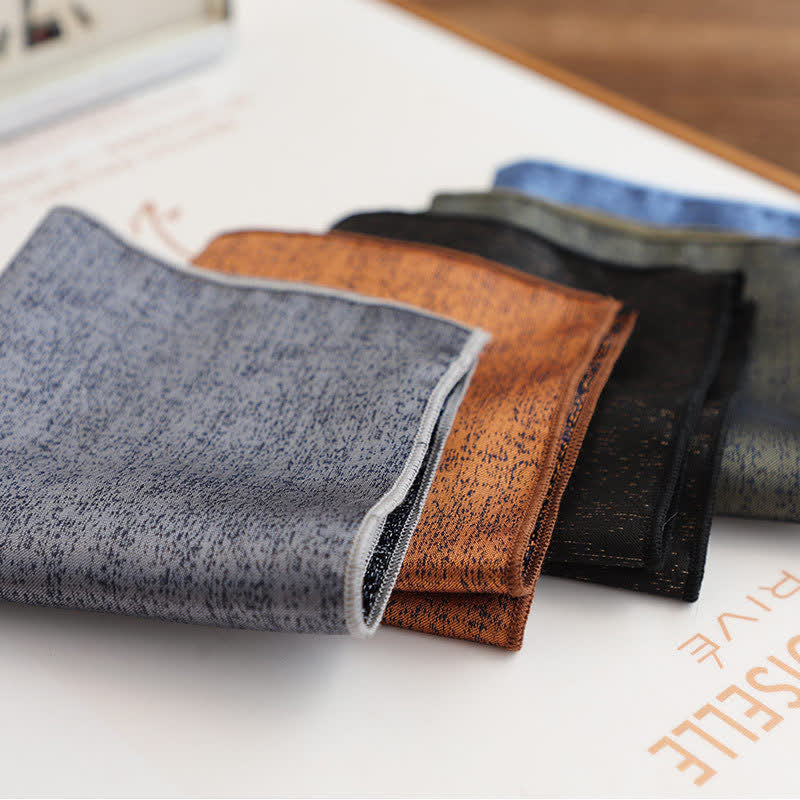 Pochette de costume à motif sombre subtil de couleur unie pour homme
