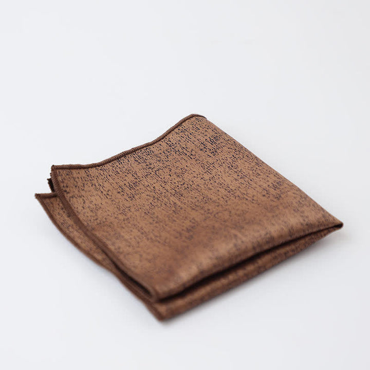 Pochette de costume à motif sombre subtil de couleur unie pour homme