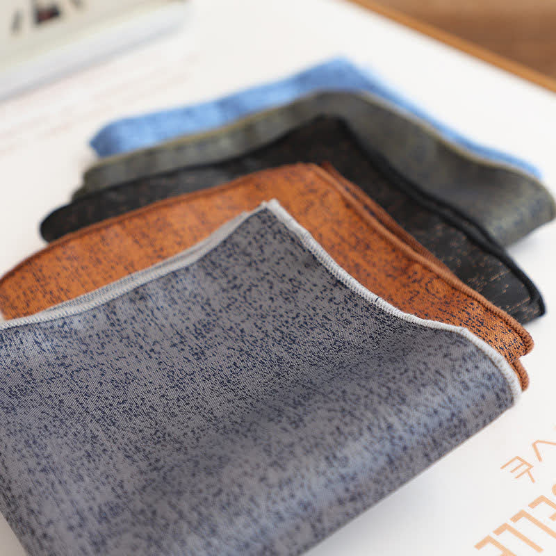 Pochette de costume à motif sombre subtil de couleur unie pour homme