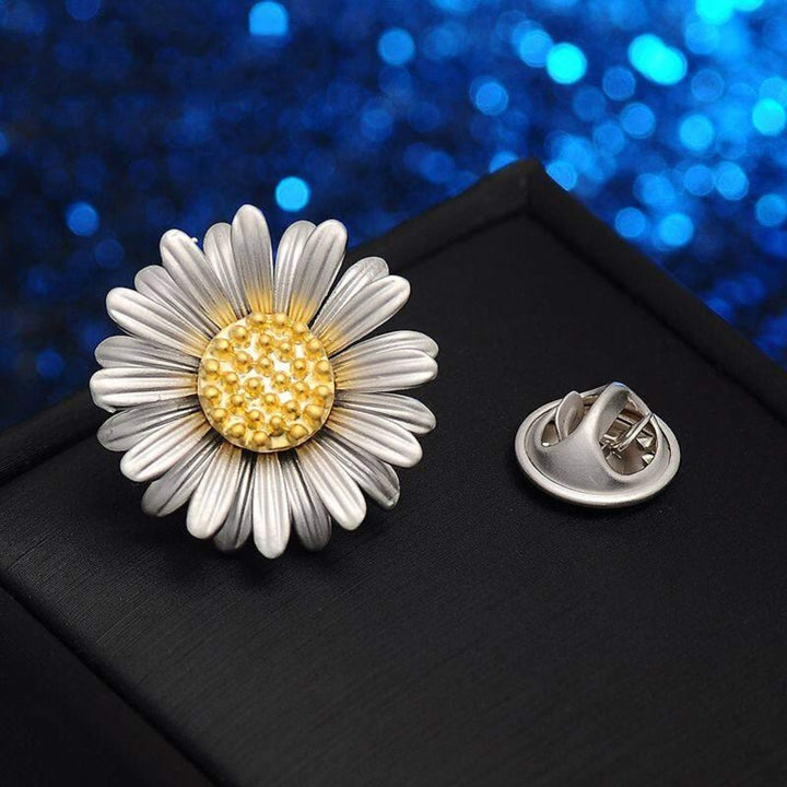 Broche marguerite rétro Accessoires de chemise simples et mignons