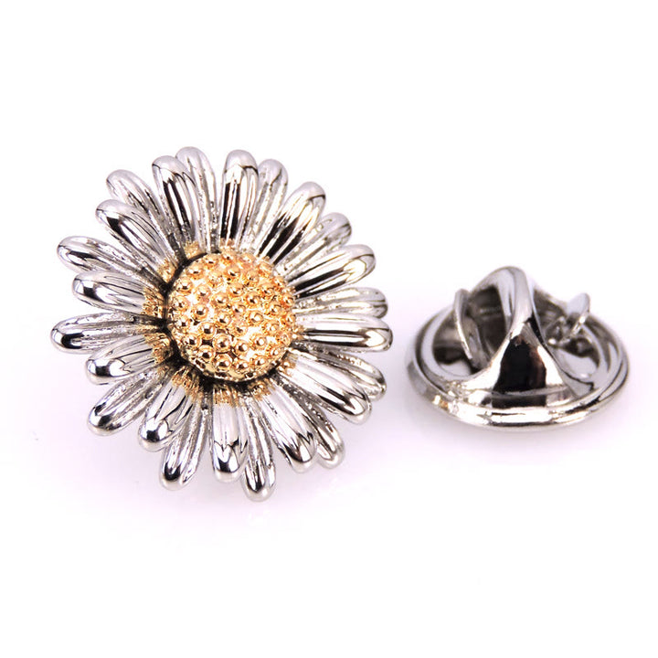 Broche marguerite rétro Accessoires de chemise simples et mignons