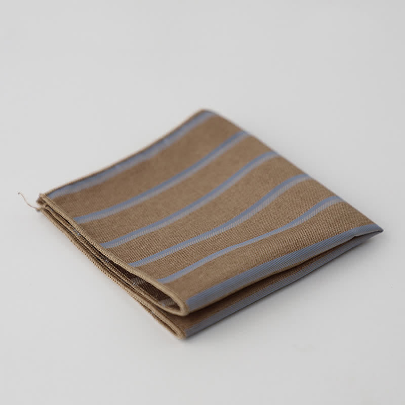 Pochette de costume à imprimé rayé pour homme