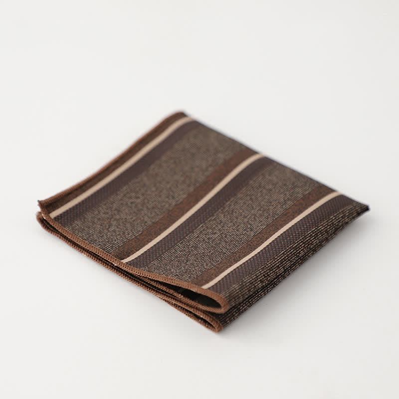 Pochette de costume à imprimé rayé pour homme