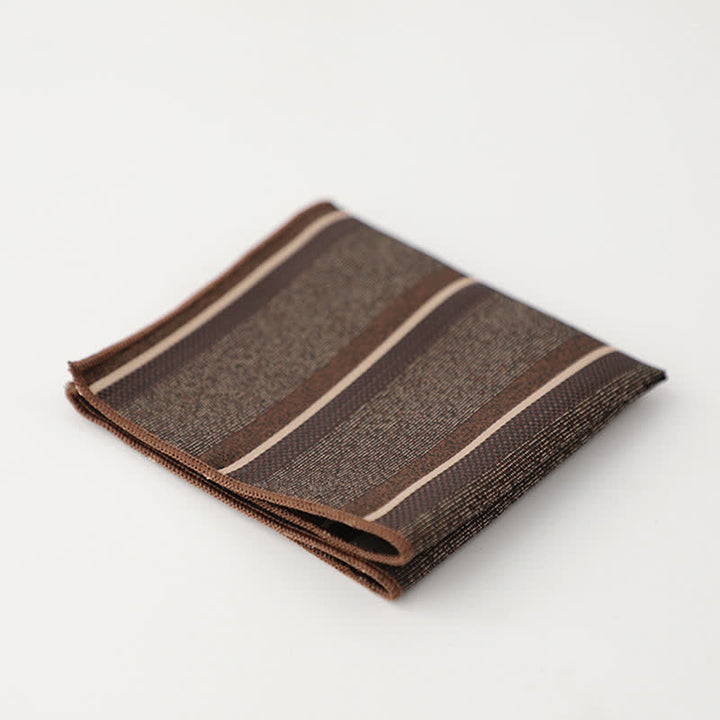 Pochette de costume à imprimé rayé pour homme