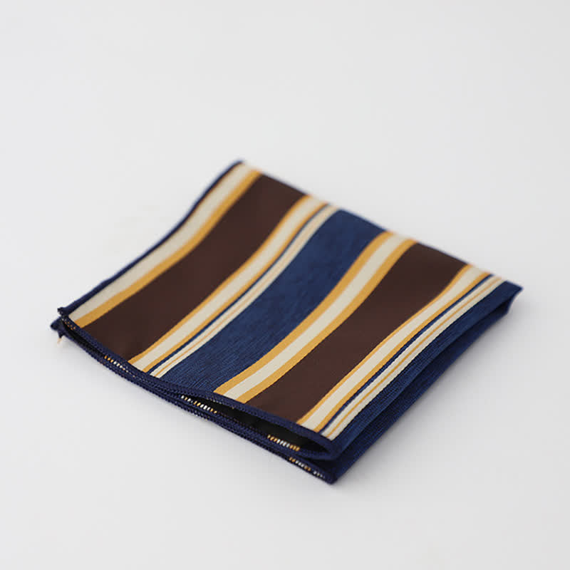 Pochette de costume à imprimé rayé pour homme