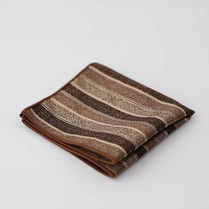 Pochette de costume à imprimé rayé pour homme