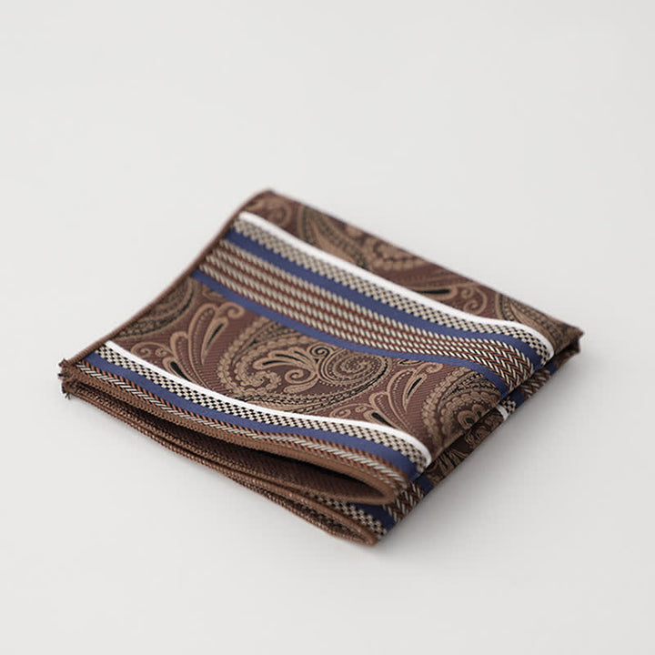 Pochette de costume à imprimé rayé pour homme