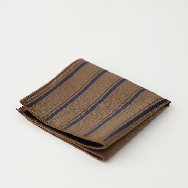 Pochette de costume à imprimé rayé pour homme