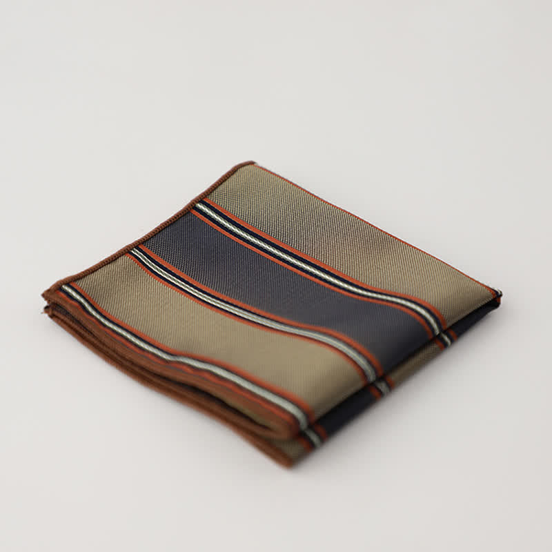 Pochette de costume à imprimé rayé pour homme