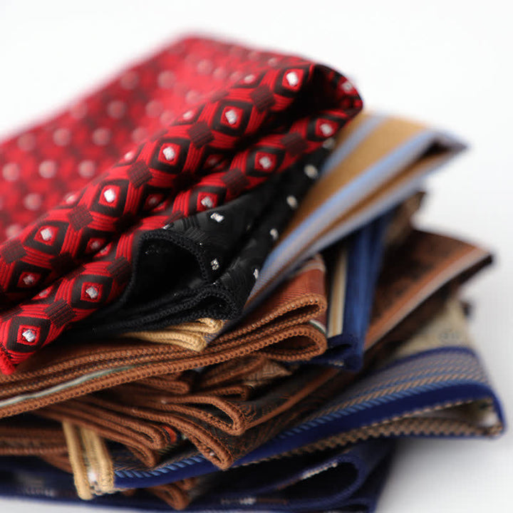 Pochette de costume à imprimé rayé pour homme