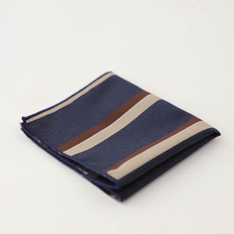 Pochette de costume à imprimé rayé pour homme