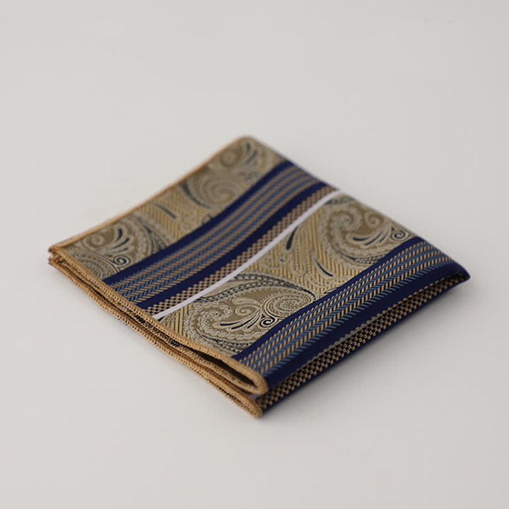 Pochette de costume à imprimé rayé pour homme