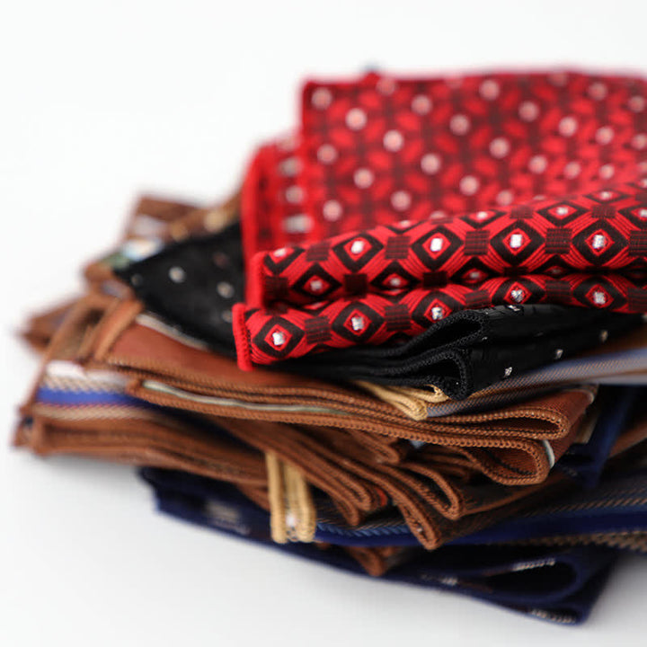 Pochette de costume à imprimé rayé pour homme
