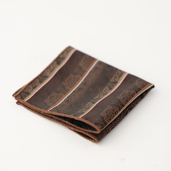 Pochette de costume à imprimé rayé pour homme