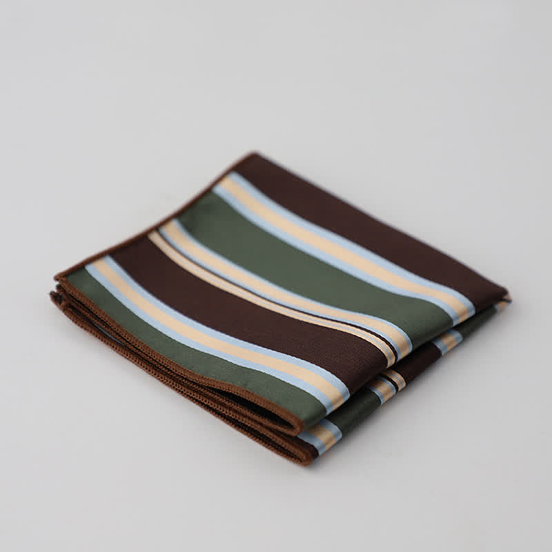 Pochette de costume à imprimé rayé pour homme