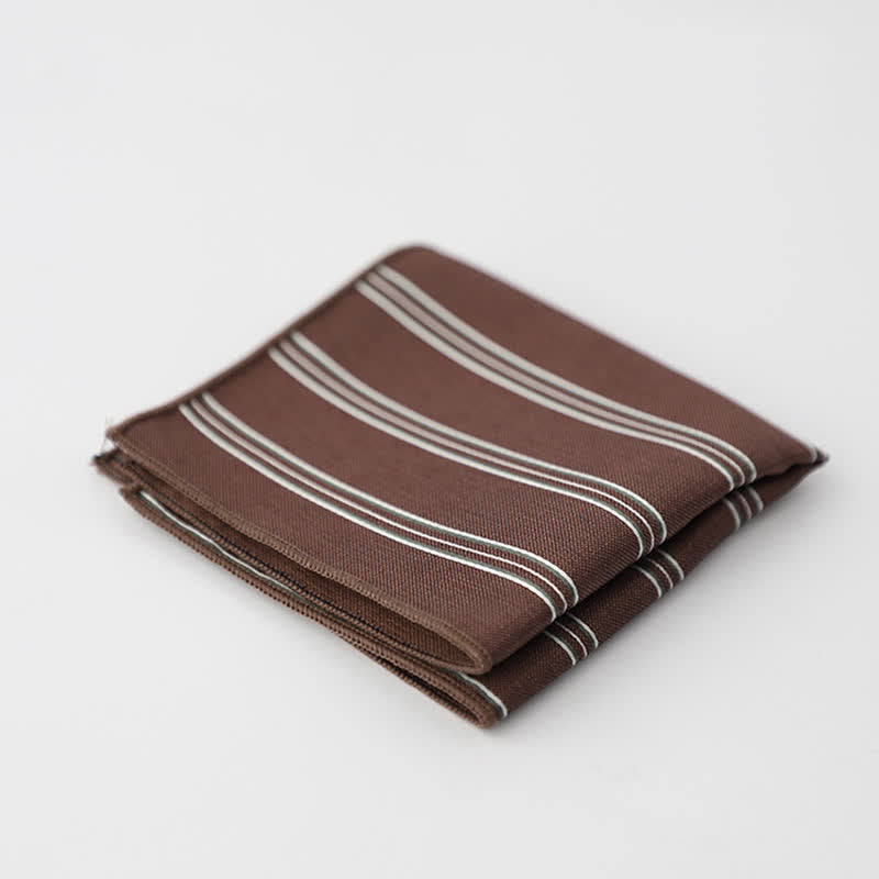 Pochette de costume à imprimé rayé pour homme