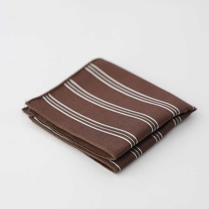 Pochette de costume à imprimé rayé pour homme