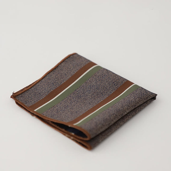Pochette de costume à imprimé rayé pour homme