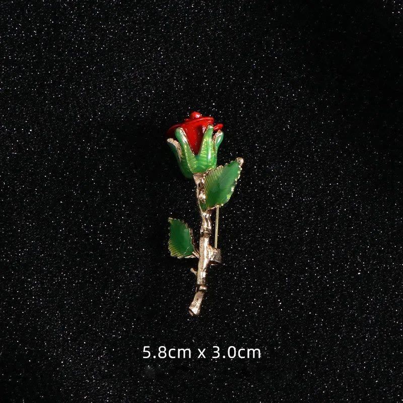 Broche rose pistolet vintage Accessoires de chemise