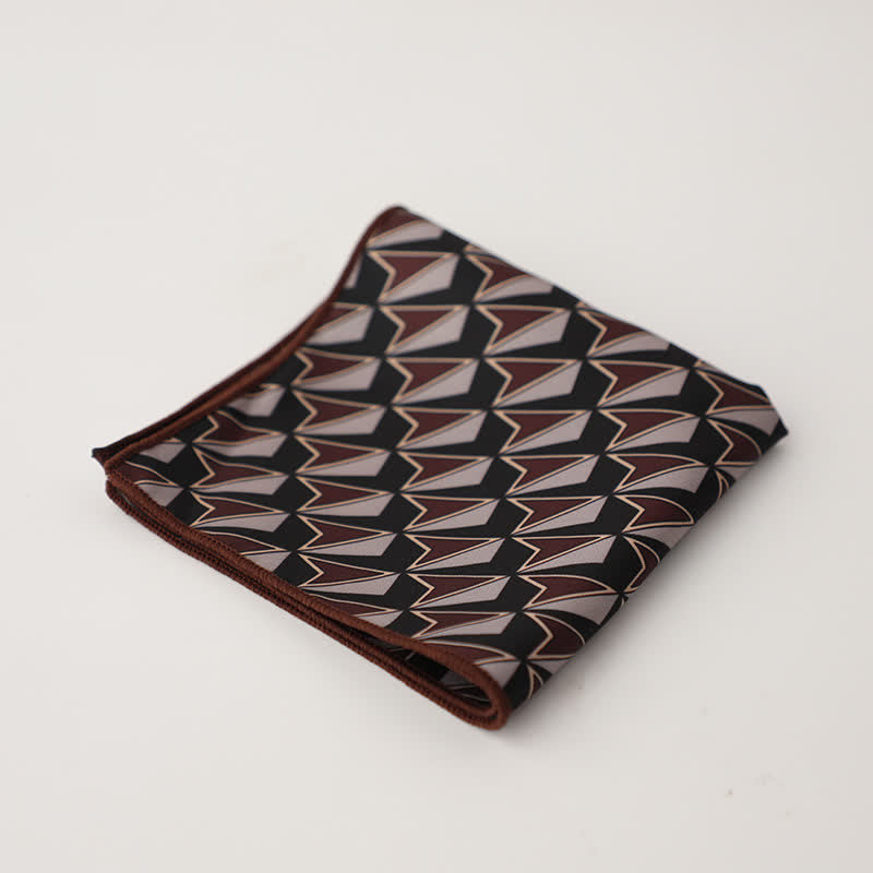Pochette de costume à motif géométrique abstrait Fnacy pour homme