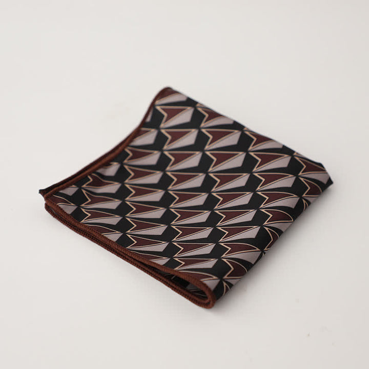 Pochette de costume à motif géométrique abstrait Fnacy pour homme