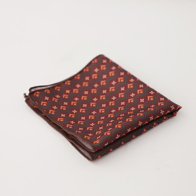 Pochette de costume à motif géométrique abstrait Fnacy pour homme