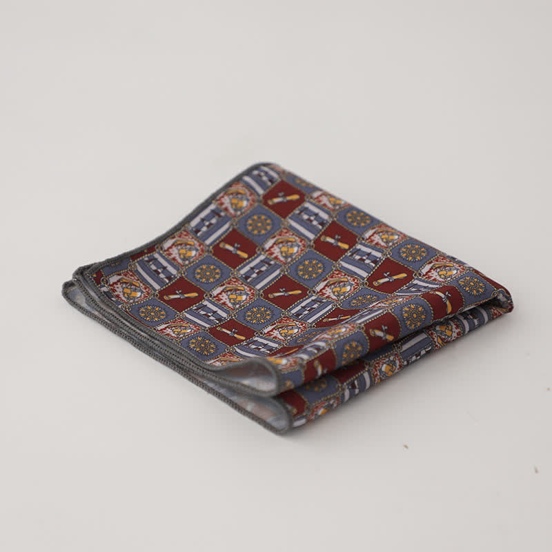 Pochette de costume à motif géométrique abstrait Fnacy pour homme
