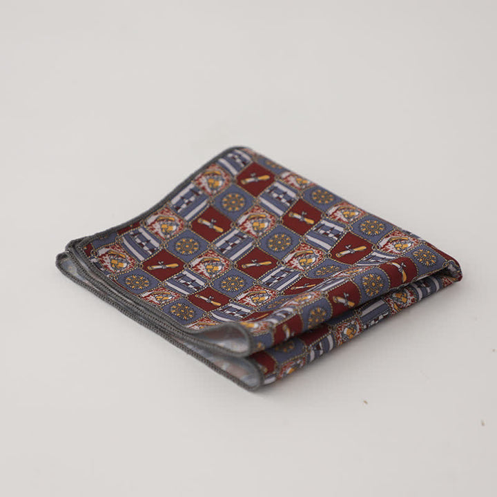 Pochette de costume à motif géométrique abstrait Fnacy pour homme