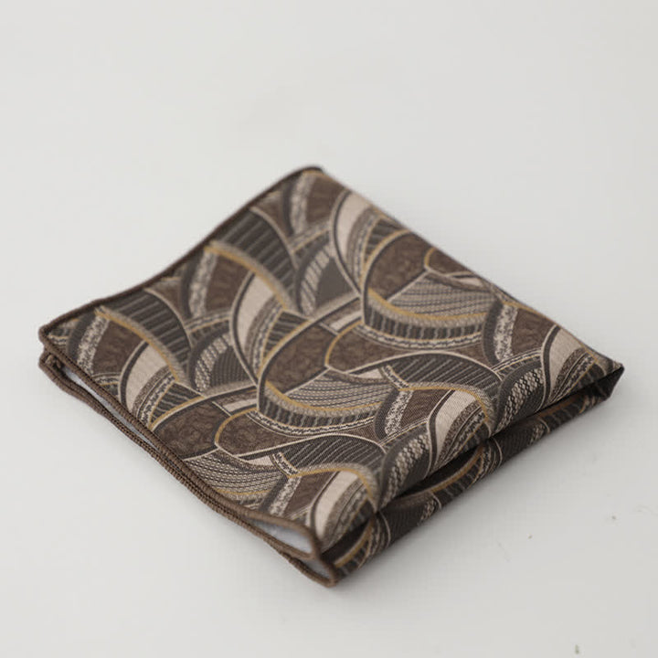 Pochette de costume à motif géométrique abstrait Fnacy pour homme