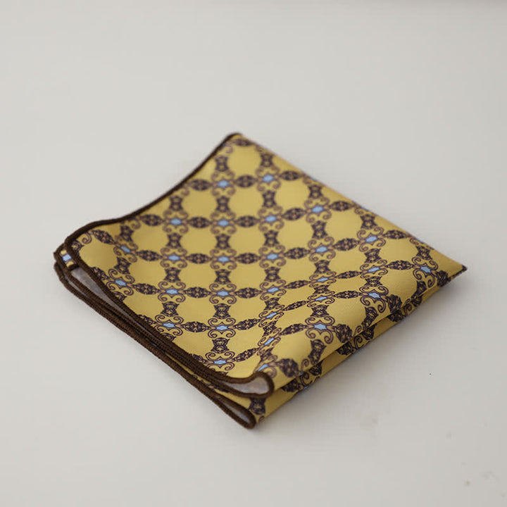 Pochette de costume à motif géométrique abstrait Fnacy pour homme