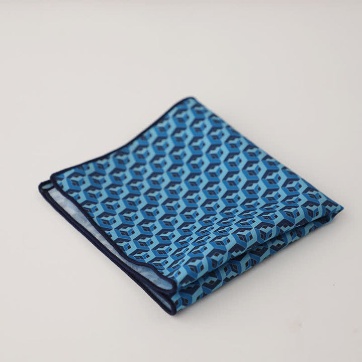Pochette de costume à motif géométrique abstrait Fnacy pour homme
