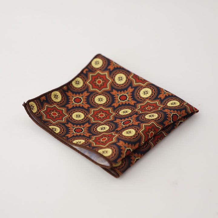 Pochette de costume à motif géométrique abstrait Fnacy pour homme